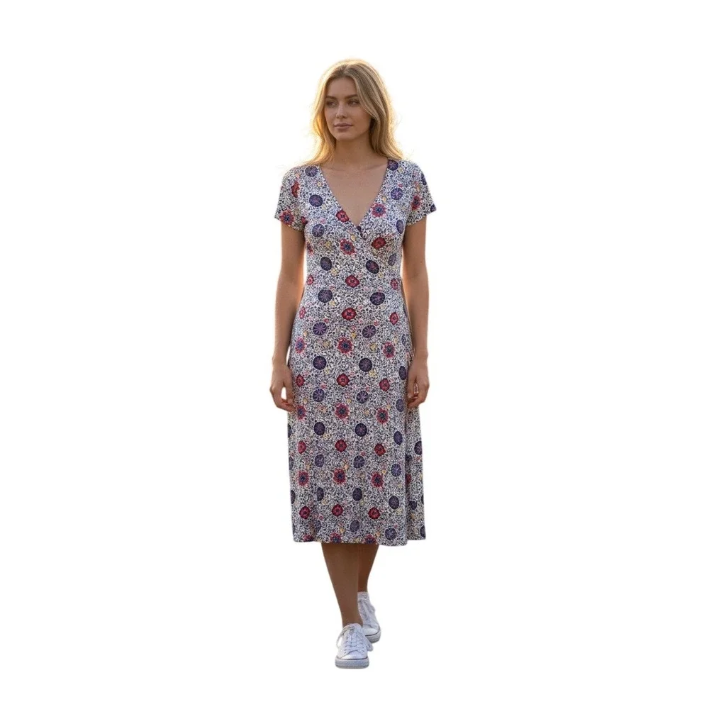 Boden Wrap Midi Dress Size‎ 6L